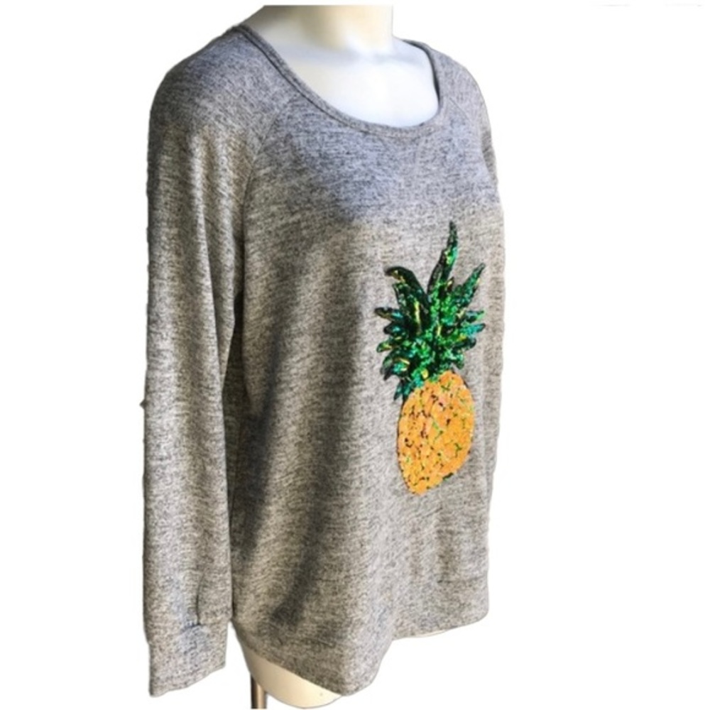 TACERA Pineapple Sequins Sweatshirt Plus Sz 1X - Picture 4 of 9
